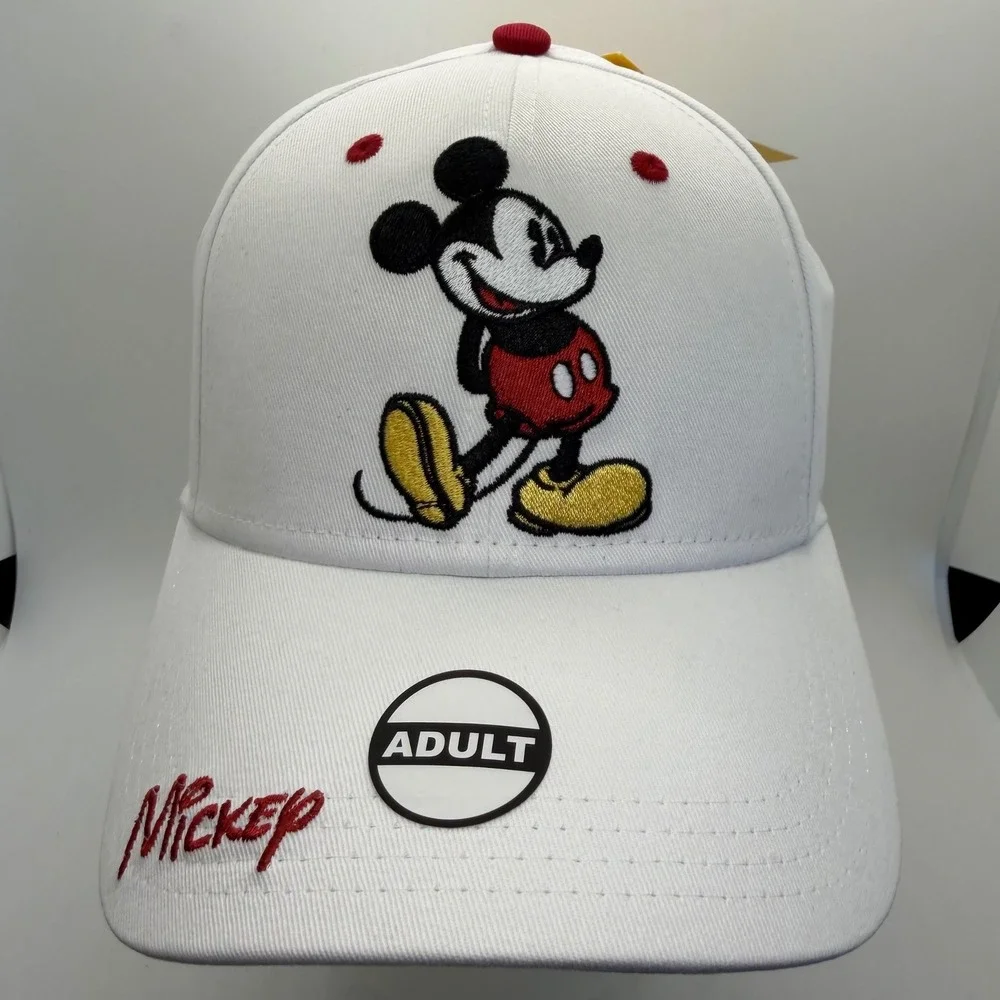 Disney Mickey Mouse 90 Years White Baseball Cap Hat Jerry Leigh Adult Adjustable